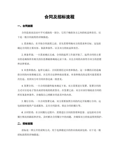 合同及招标流程