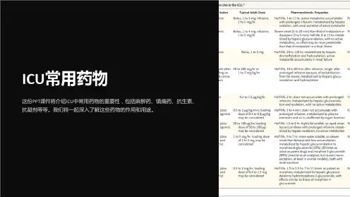《ICU常用药物》课件
