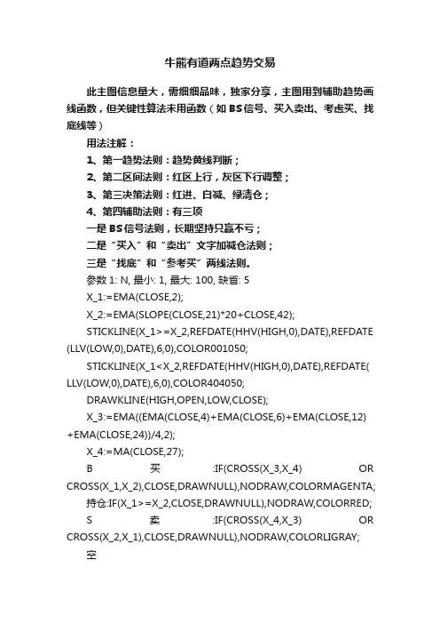 牛熊有道两点趋势交易