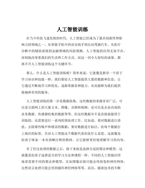 人工智能训练