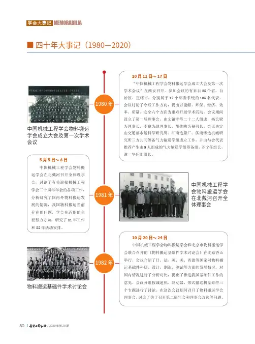 四十年大事记(1980—2020)