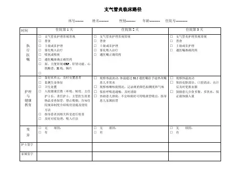 支气管炎路径