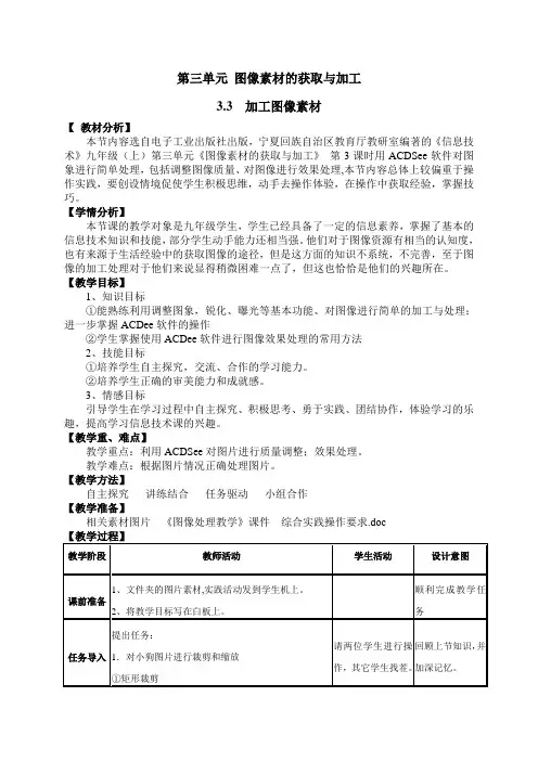 第三单元 图像素材的获取与加工