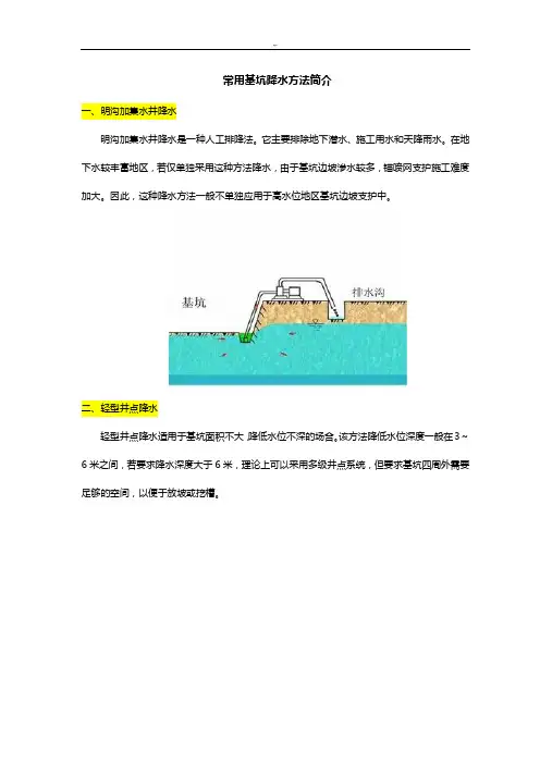 基坑深井井点降水工艺标准
