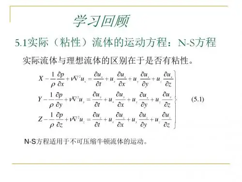 5实际(粘性)流体的动力学基础2