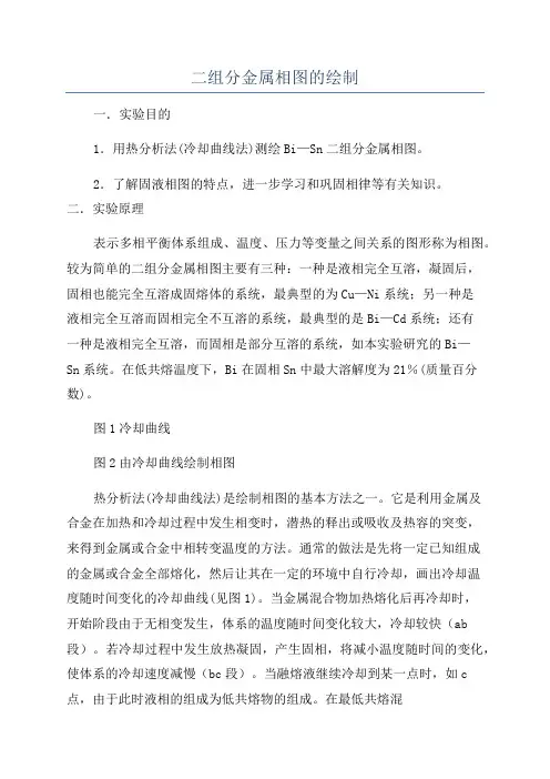 二组分金属相图的绘制
