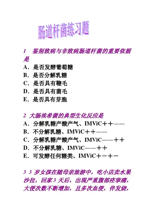 肠杆菌科练习题3