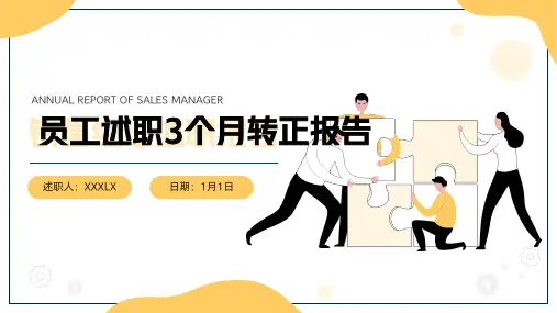 员工述职3个月转正报告ppt