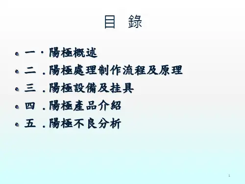 表面处理阳极氧化处理ppt课件