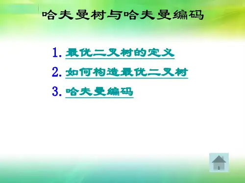 数据结构哈夫曼树和哈夫曼编码