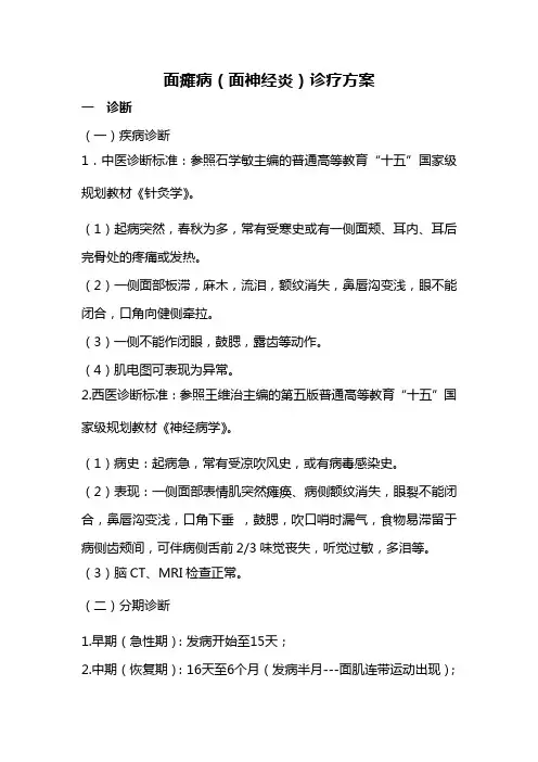 面瘫(面神经炎)