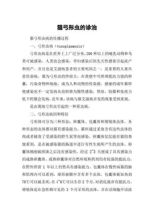 猫弓形虫的诊治