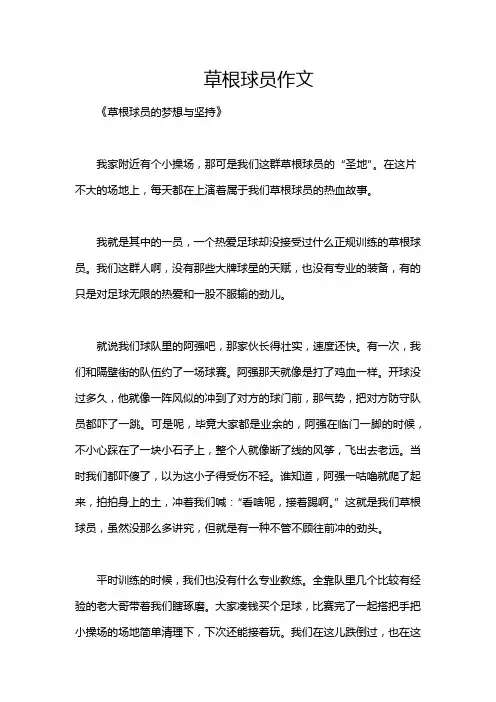 草根球员作文