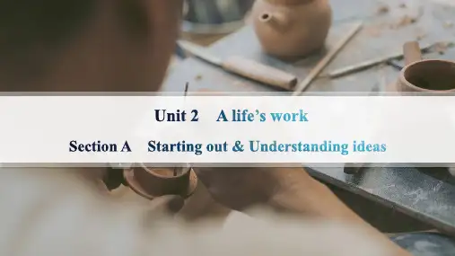 外研版高中英语学案选择性必修第三册课件 Unit 2 A life’s work Section A