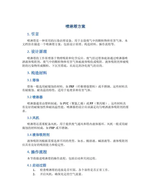 喷淋塔方案