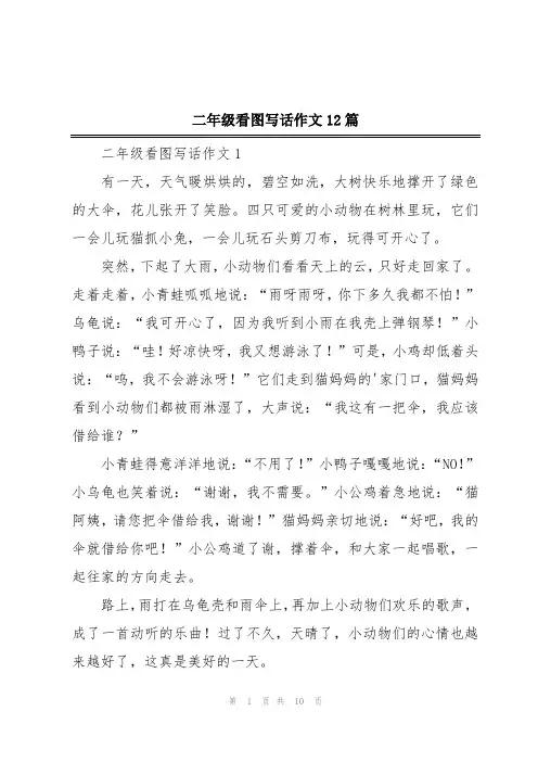 二年级看图写话作文12篇