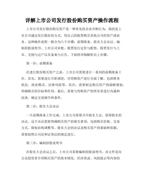 详解上市公司发行股份购买资产操作流程