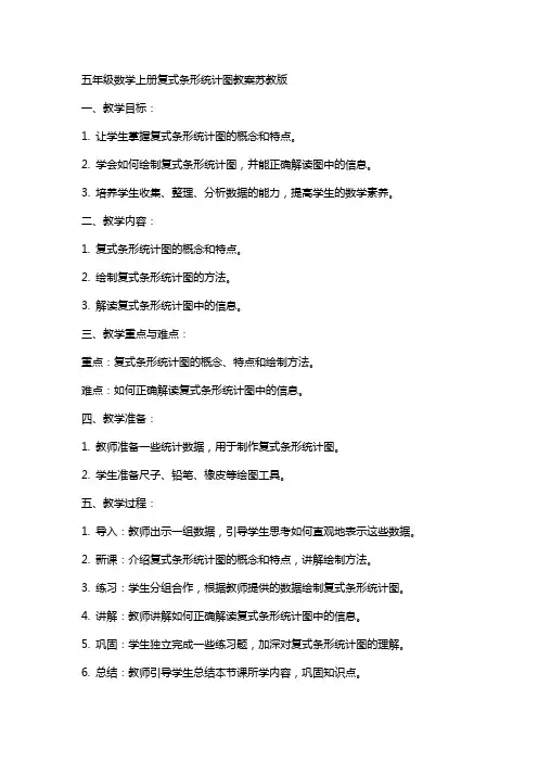 五年级数学上册复式条形统计图教案苏教版