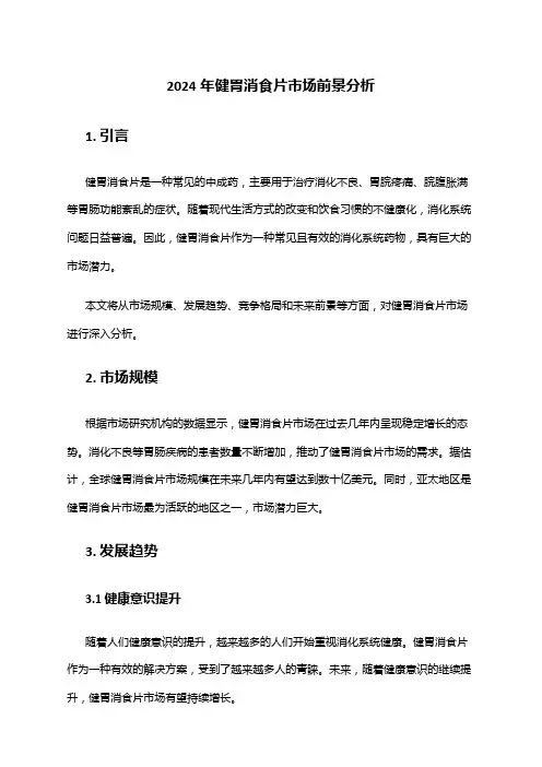 2024年健胃消食片市场前景分析