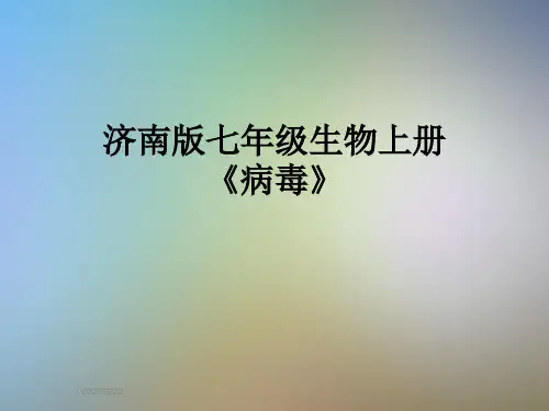 济南版七年级生物上册《病毒》
