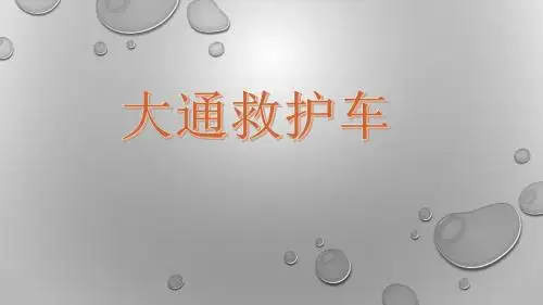 大通救护车——内外兼修 文武双全