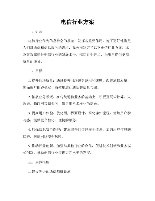 电信行业方案