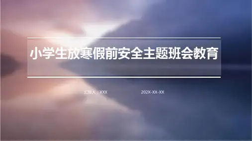 小学生放寒假前安全主题班会教育PPT