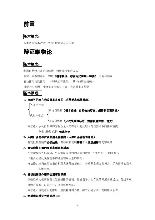 哲学常识知识大全
