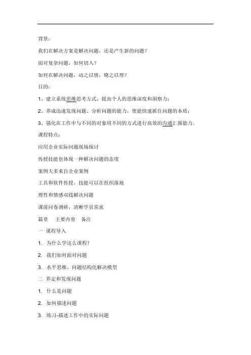 结构化思维训练