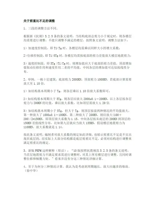 关于剪重比不足的调整