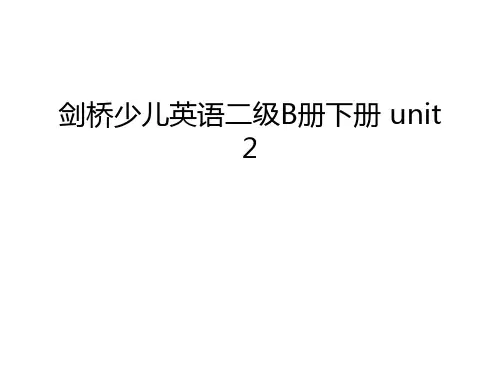 剑桥少儿英语二级B册下册 unit 2电子教案
