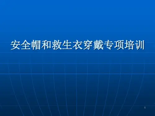 安全帽和救生衣穿戴专项培训PPT课件