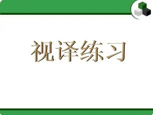 视译练习