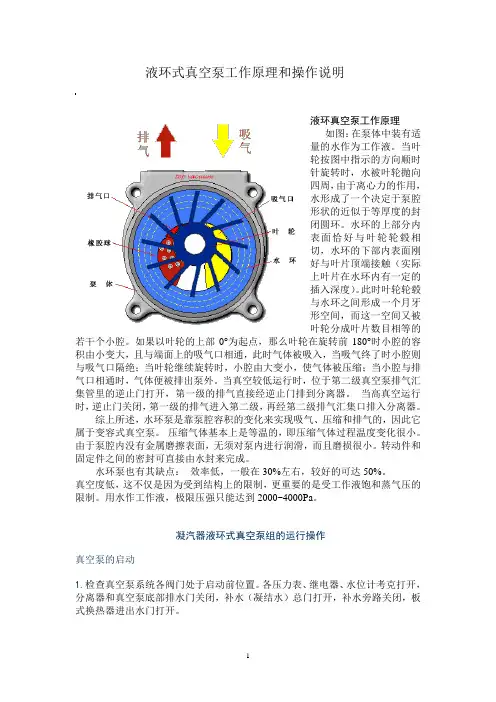 真空泵使用操作说明参考资料