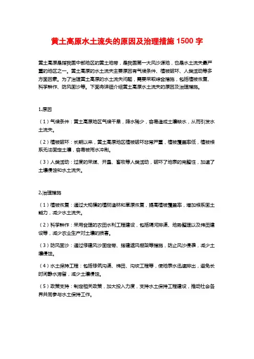 黄土高原水土流失的原因及治理措施 (2)
