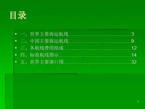 全球海运航线图课件