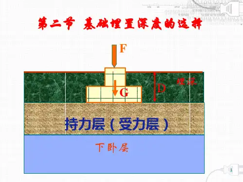 基础埋置深度的选择