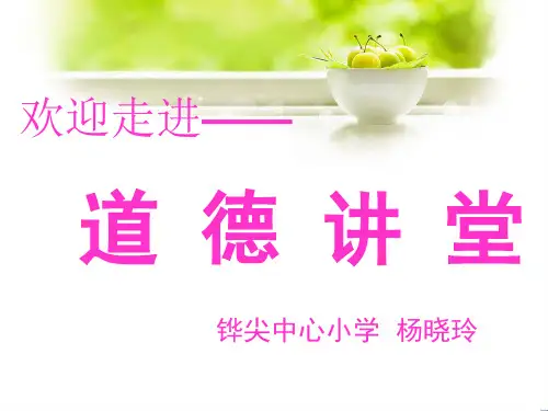 小学生道德讲堂(最美孝心)PPT