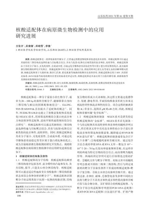 核酸适配体在病原微生物检测中的应用研究进展