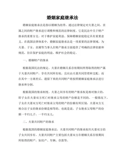 婚姻家庭继承法