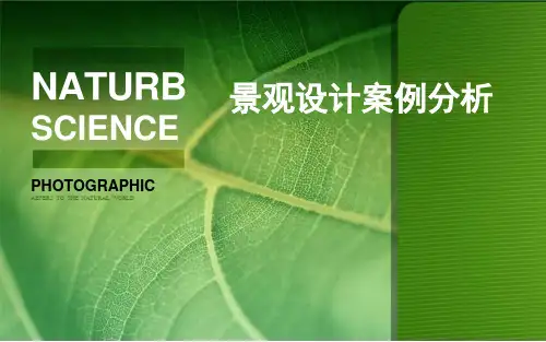 景观设计案例分析课件