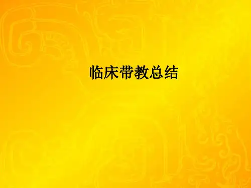 临床带教总结ppt课件