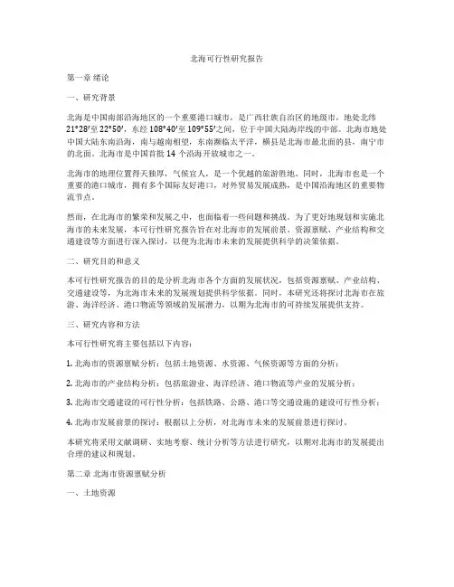 北海可行性研究报告