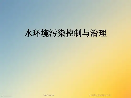 水环境污染控制与治理