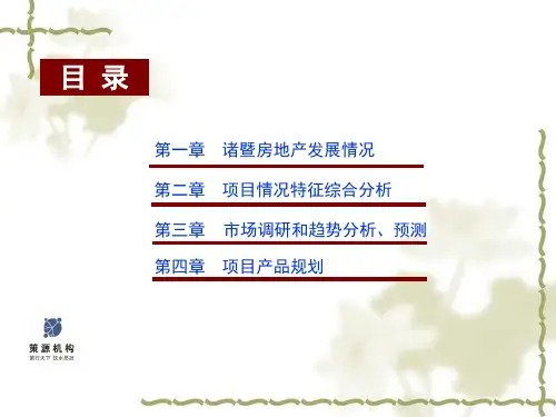 诸暨商业项目前期市场研究定位报告