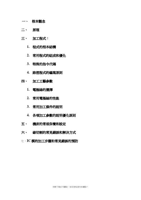 线切割操作基本步骤