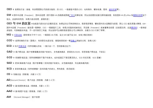 公司管理系统人员等级划分