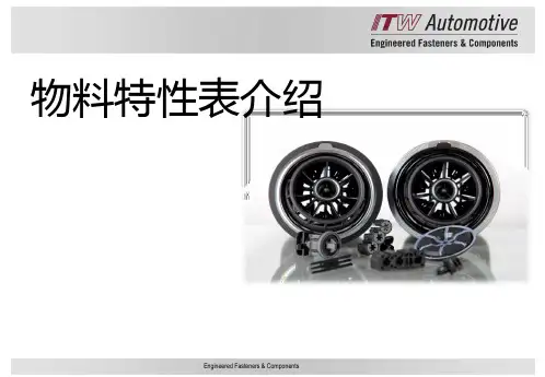 塑胶粒子物性表介绍