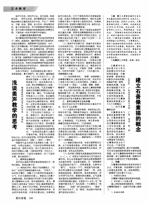 建立石膏像素描的概念