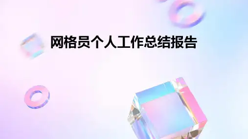 网格员个人工作总结报告PPT